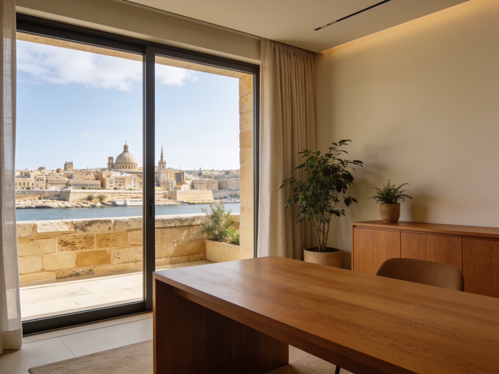 The Harbour and Stone office with a view over Valletta